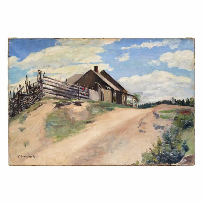 Painting Rural area. Sergei Arsenievich Vinogradov (1869-1938). 