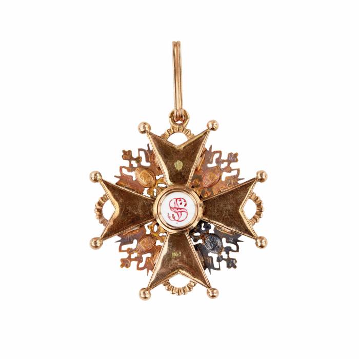 Знак ордена Святого Станислава 2-й степени. Фирма «Кейбель».