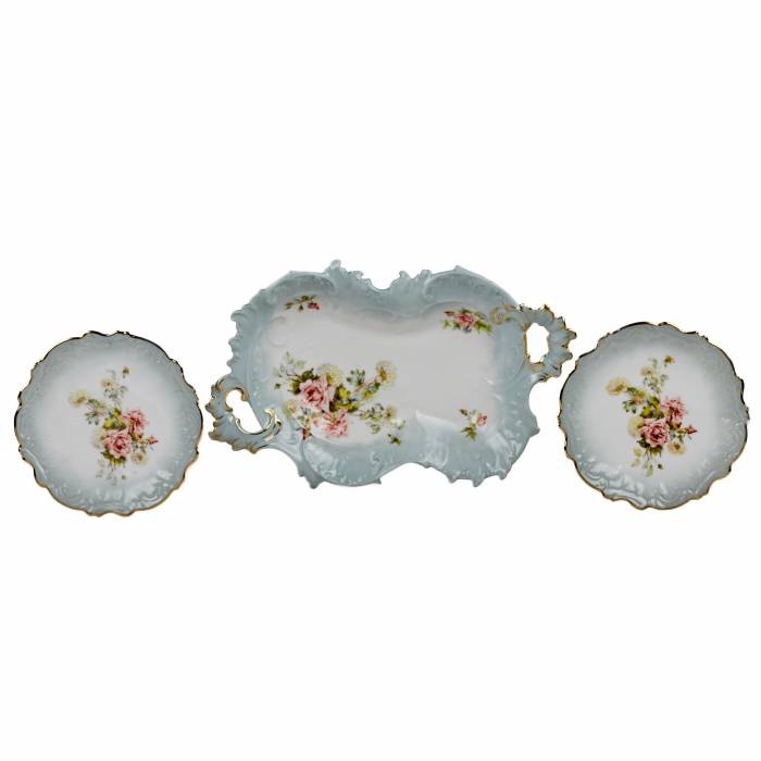 Delicate, porcelain, tea and coffee service, in neo-baroque forms. J.Jaksch&co. Riga. 