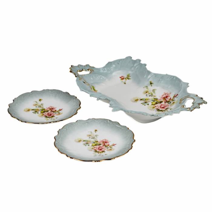 Delicate, porcelain, tea and coffee service, in neo-baroque forms. J.Jaksch&co. Riga. 