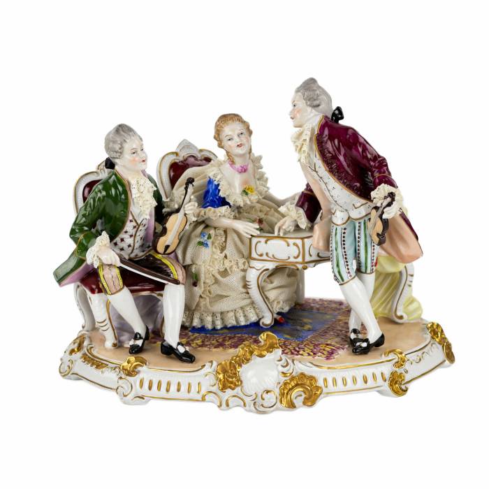 Unterweissbach. Scène de porcelaine Concert galant. 