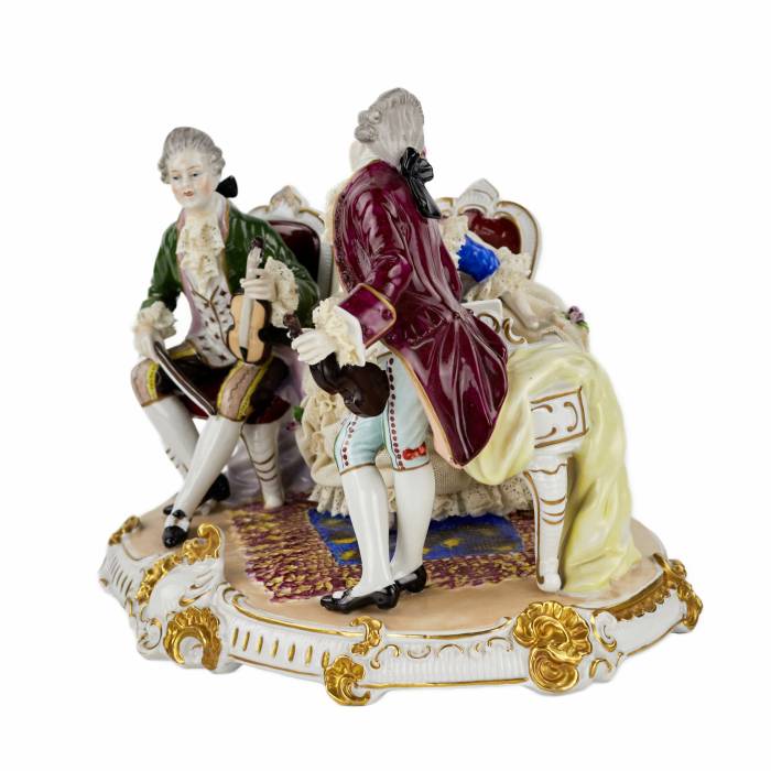 Unterweissbach. Scène de porcelaine Concert galant. 