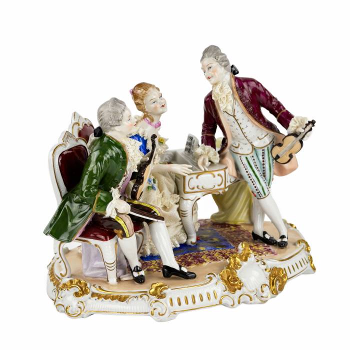 Unterweissbach. Scène de porcelaine Concert galant. 