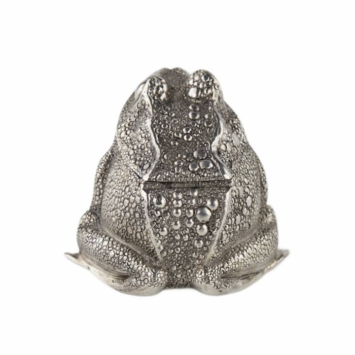 Moutarde argentee en forme de grenouille. TIFFANY & CO. 