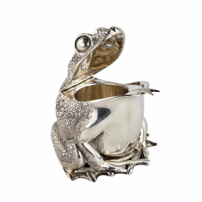 Silver mustard in the form of a frog. TIFFANY & CO. 