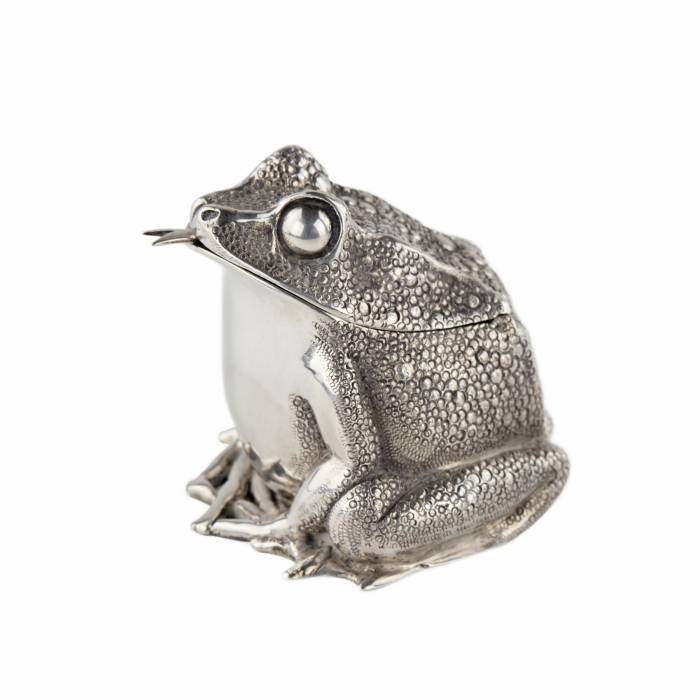 Moutarde argentee en forme de grenouille. TIFFANY & CO. 