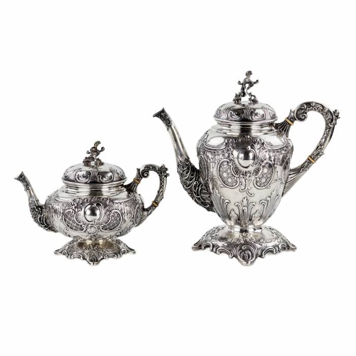 Complete, silver tea and coffee service. Poland. 1900 