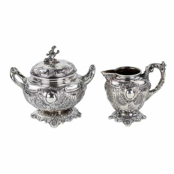 Complete, silver tea and coffee service. Poland. 1900 