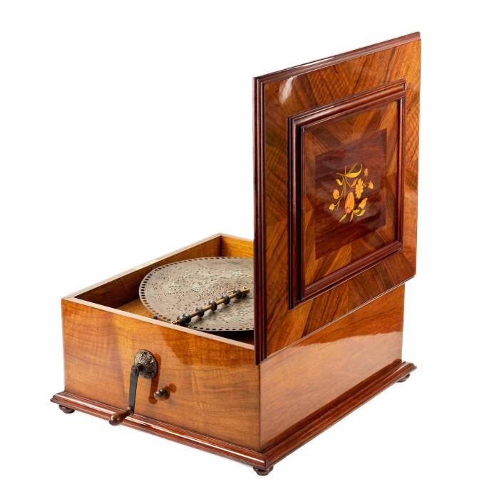 Polyphon. Disc music box walnut late 19th century. 