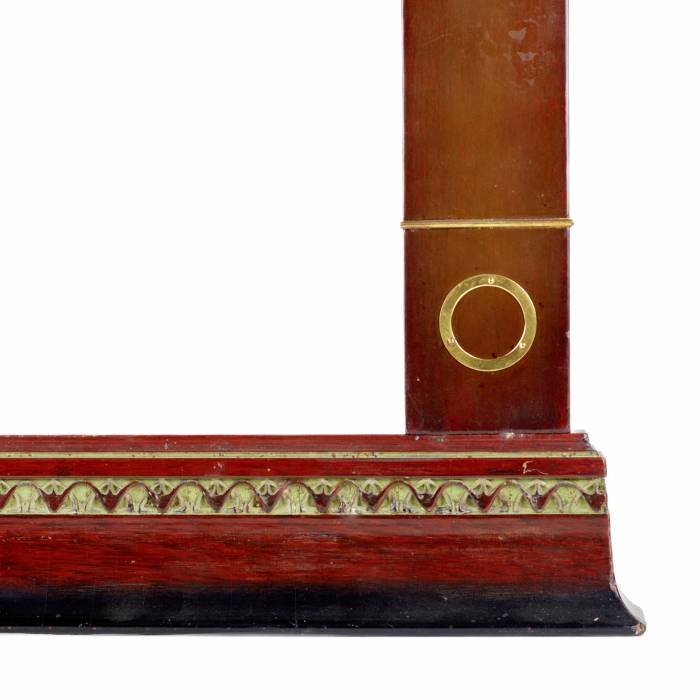  Полированная, деревянная рама эпохи модерна, с латунным декором. Рубеж 19-20х веков.