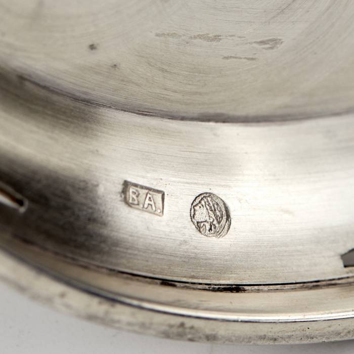V. Andreev. Russian, silver glass holder from the Art Nouveau era. 1898-1908 