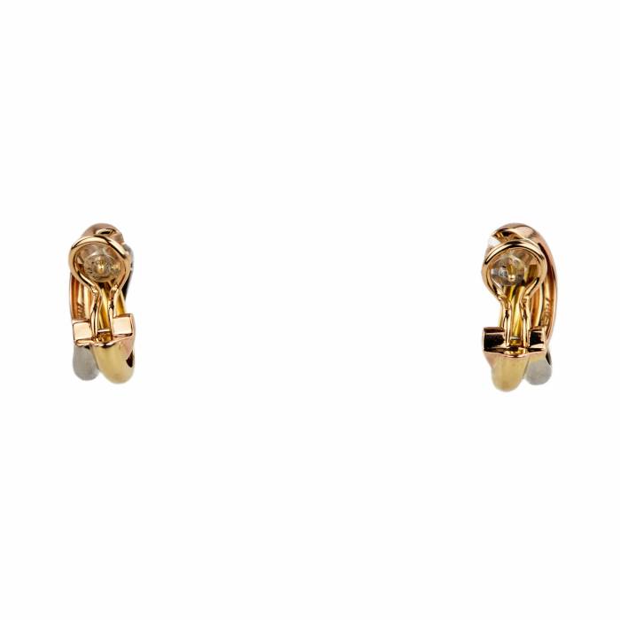 Tricolor weave gold earrings. Cartier. 
