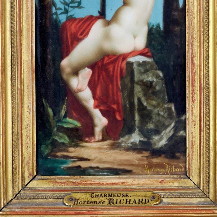 Couche de porcelaine pittoresque. Hortense RICHARD (1847-1900) Exorciste. 
