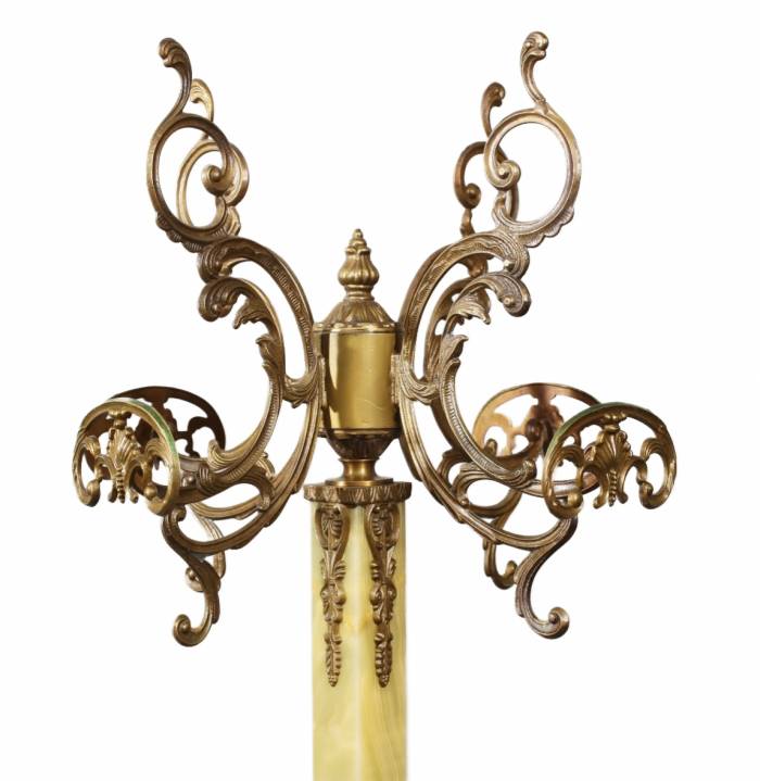 Hanger in brass and onyx in the style of Napoleon III.