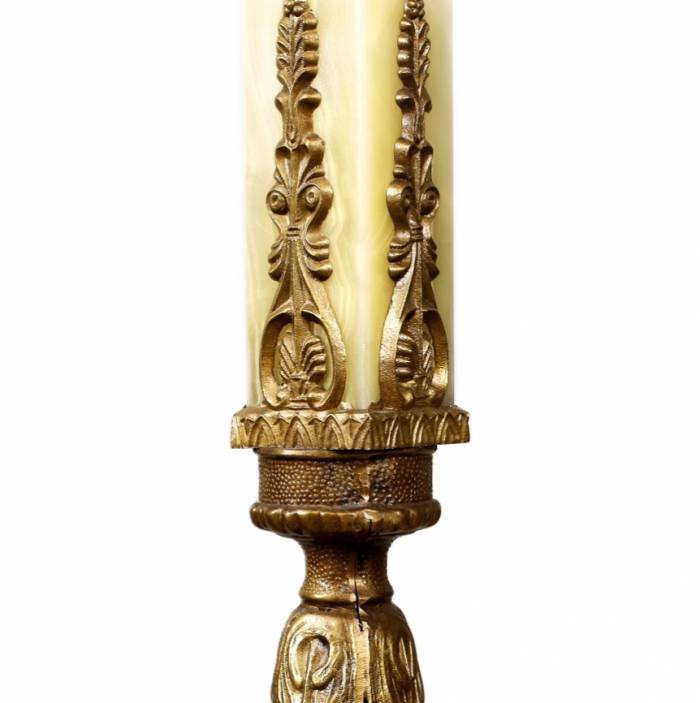 Hanger in brass and onyx in the style of Napoleon III.