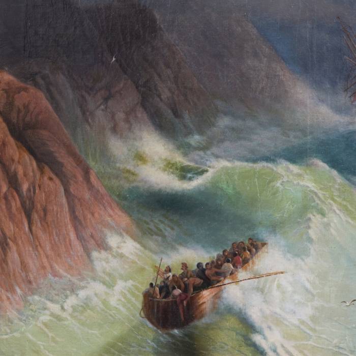 Picture Raging sea. The turn of the 19th - 20th centuries. 