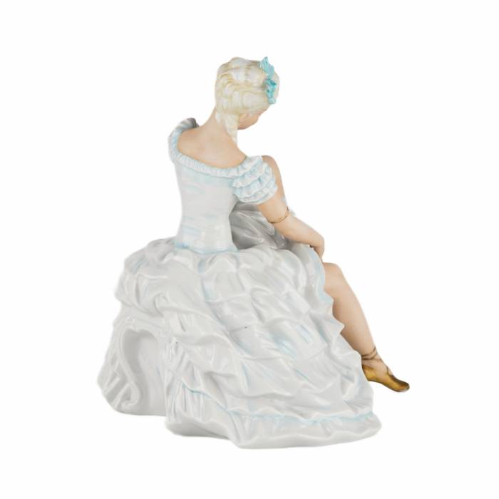Porcelain figurine. Ballerina. Unterweissbach.Germany. 1950-1960s 