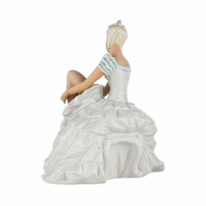 Porcelain figurine. Ballerina. Unterweissbach. Germany. 1950-1960s 