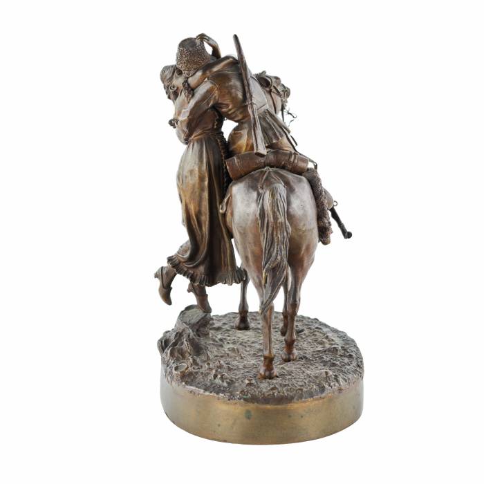Cabinet bronze Farewell of a Cossack with a Cossack V.Ya. Grachev. 1880-1900