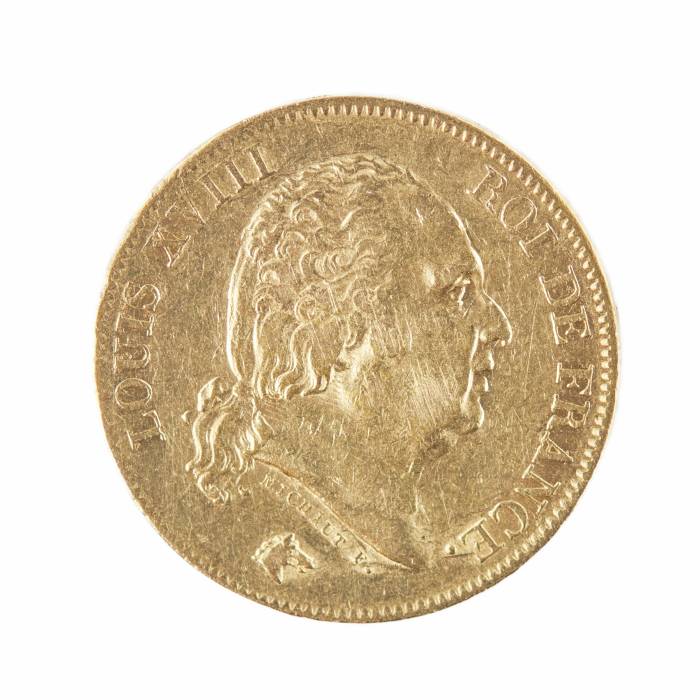 Pièce de 40 francs or Louis XVIII.France 1818.
