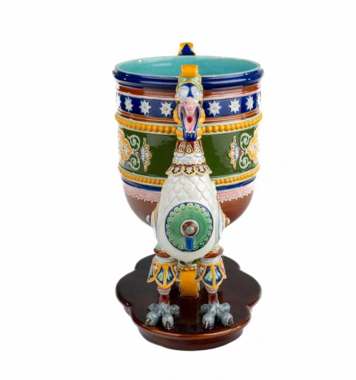 Vase in neo-Russian style. Kuznetsovs factory in Dulevo, 1890