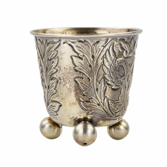 Silver bowl with the image of a double-headed eagle. Moscow, Russian Empire.