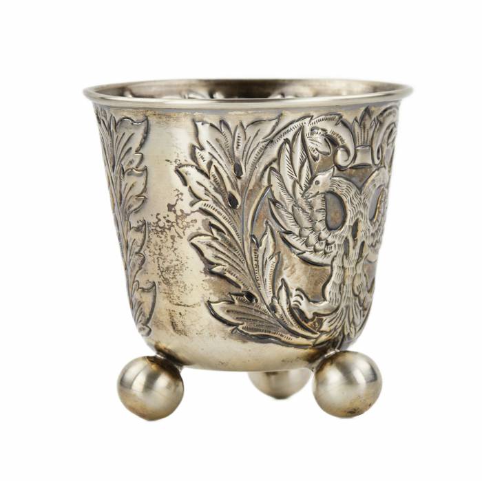 Silver bowl with the image of a double-headed eagle. Moscow, Russian Empire.