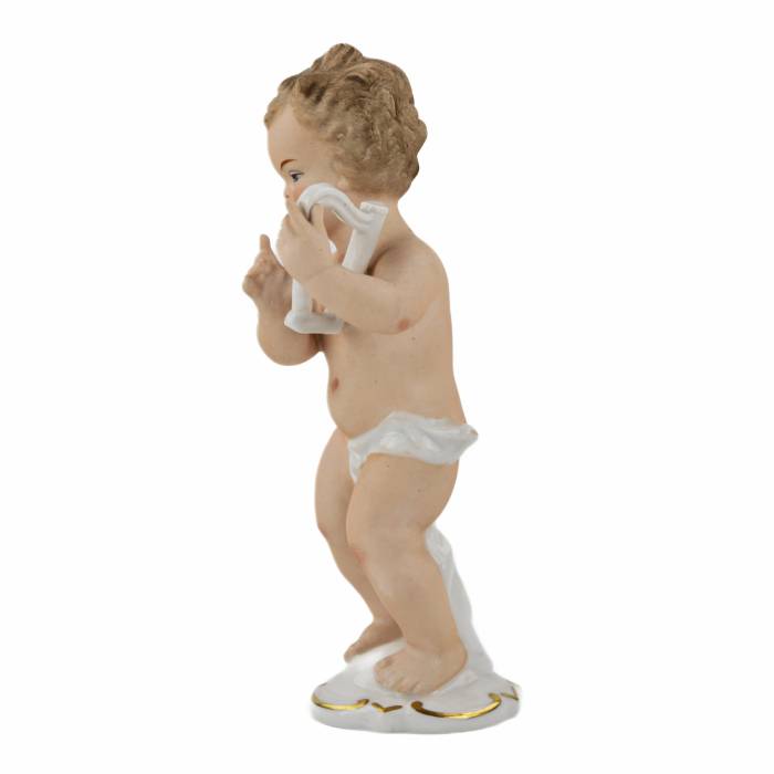 Porcelain figurine Boy with a lyre, Wallendorf, Germany, mid-twentieth century 