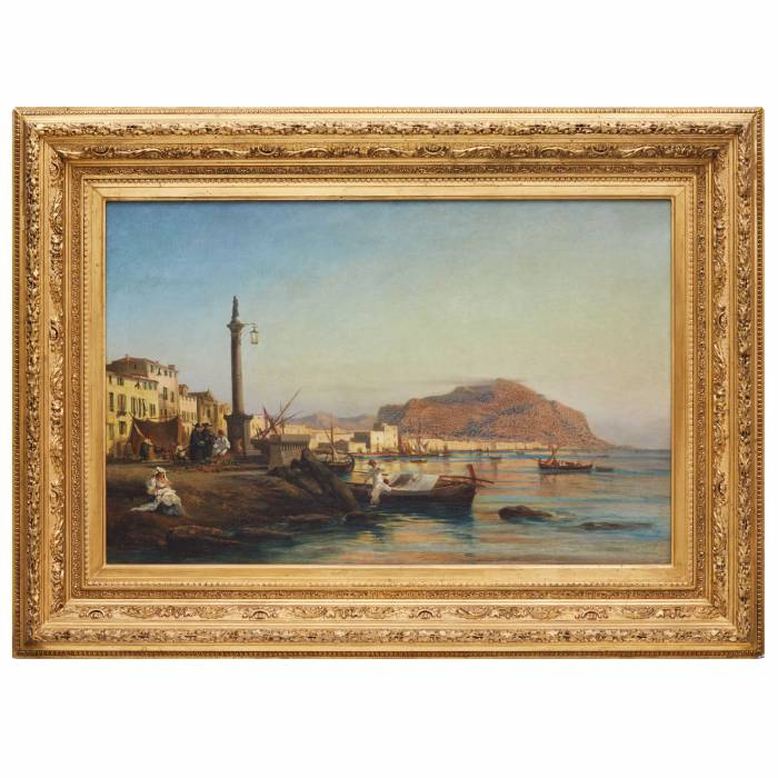 A.P. Bogolyubov. View of Palermo. 1850s. years. 