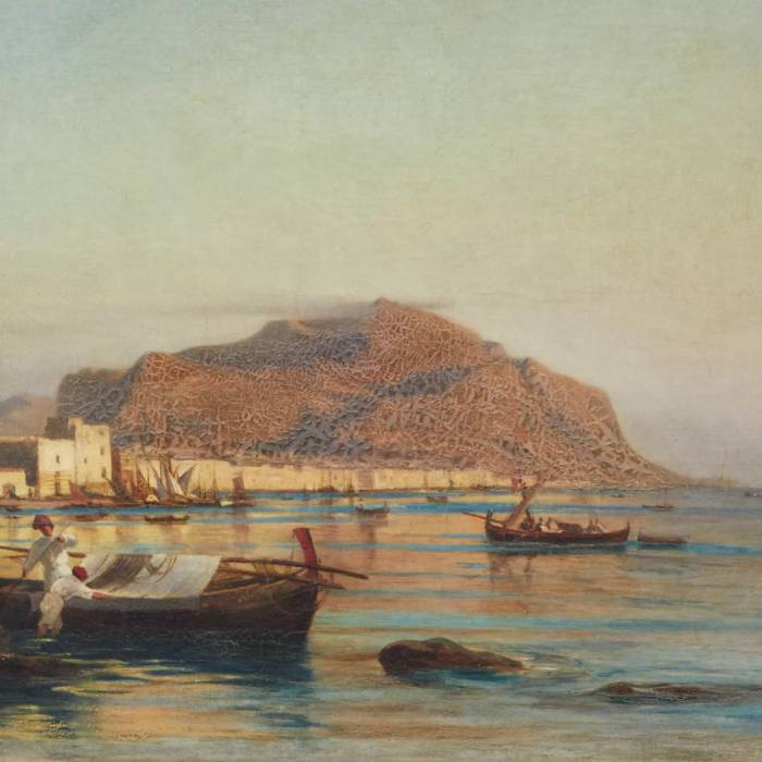 A.P. Bogolyubov. View of Palermo. 1850s. years. 