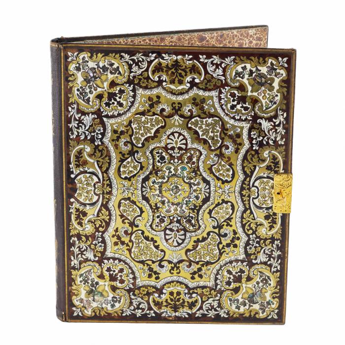 Address folder in Boulle style. France. 19th-20th century.