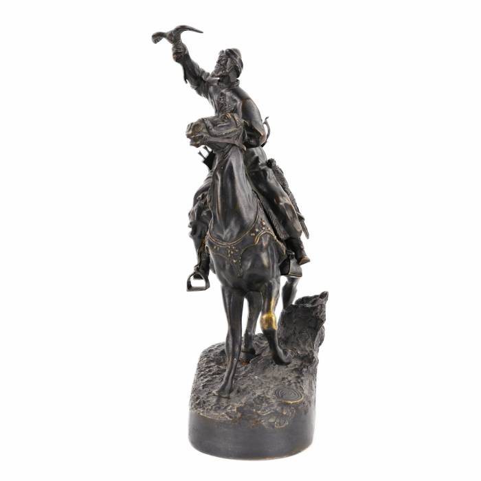 Sculpture en bronze du Fauconnier du Tsar. Modèle E. Lancer. RUSSIE 