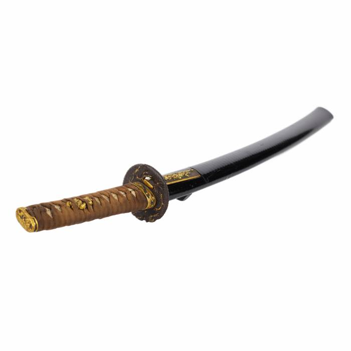 Short sword of the samurai Wakizashi, Nanki Hatakeyama, master Yamato no Suke Masatsugu, 19th century.
