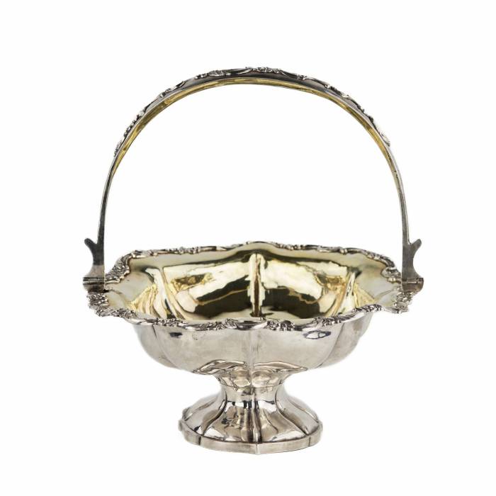 Russian silver rusk bowl, vase for sweets. Grigory Ivanov. Moscow 1840. 