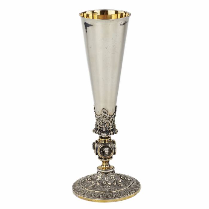 Gilded silver goblet. St. Petersburg, 84 samples, late 19th century. 