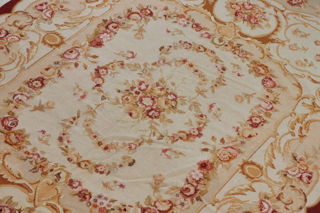 19th century French carpet in Aubusson style. 