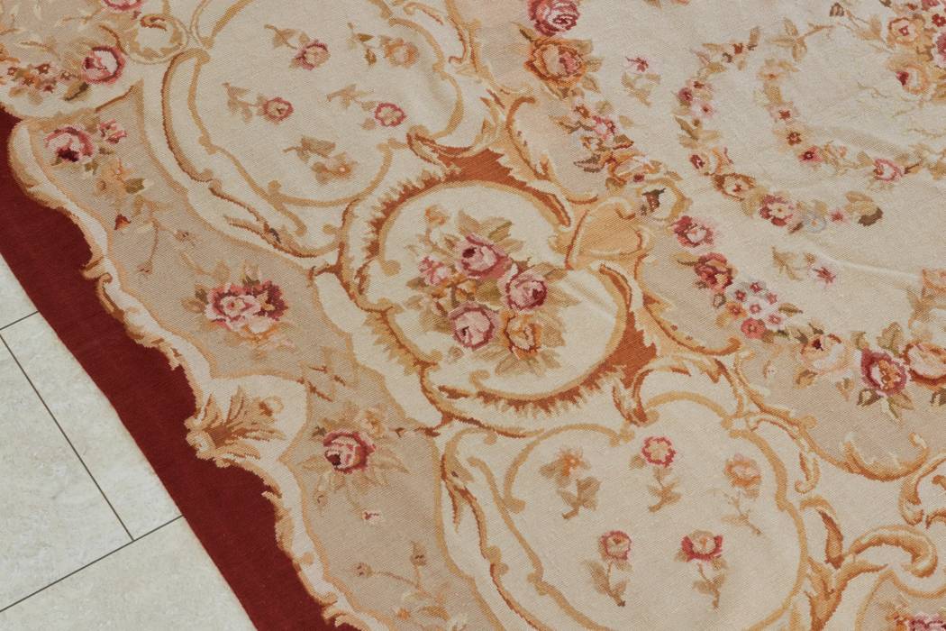 19th century French carpet in Aubusson style. 