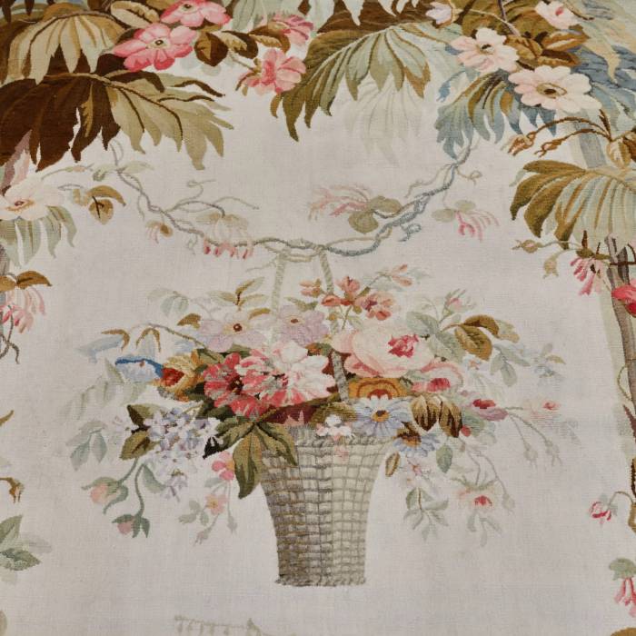 Paire de tapisseries de style Aubusson XIXème