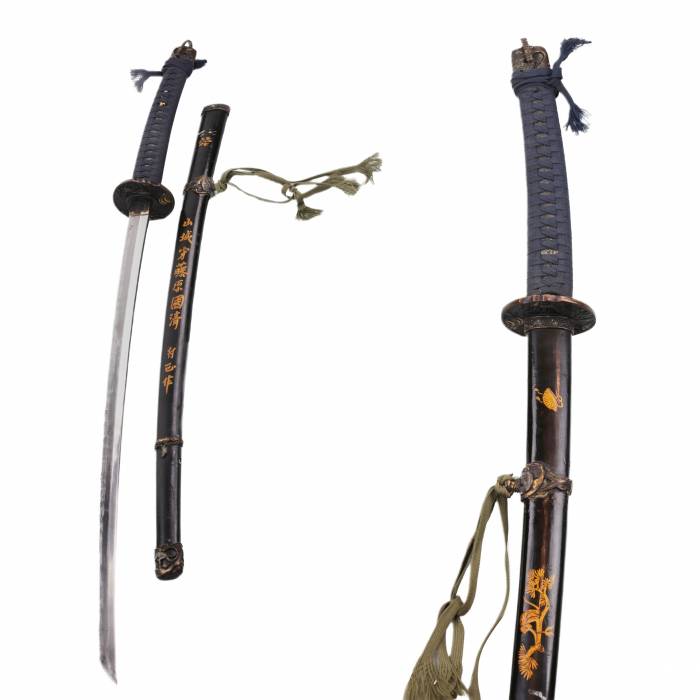 Grande epee de samouraï à deux mains Katana. Japon.