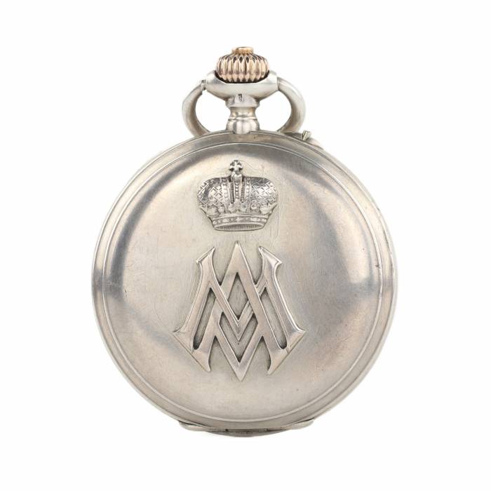 Prize pocket watch made of silver, Pavel Bure company. Russia, turn of the 19th-20th century. 