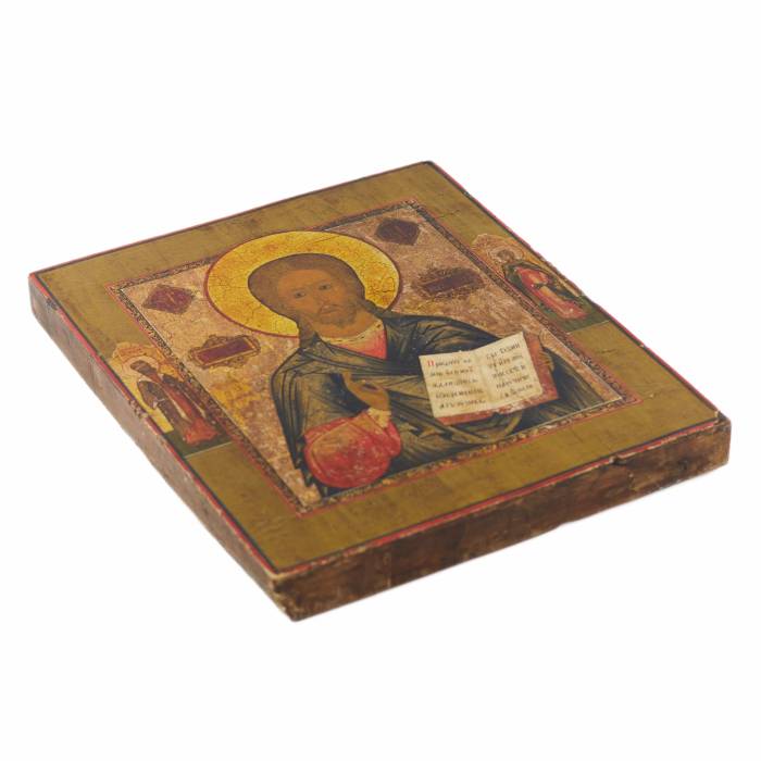 Krievu Pantokrāta ikona uz bieza cipreses dēļa no 19. gadsimta vidus. 