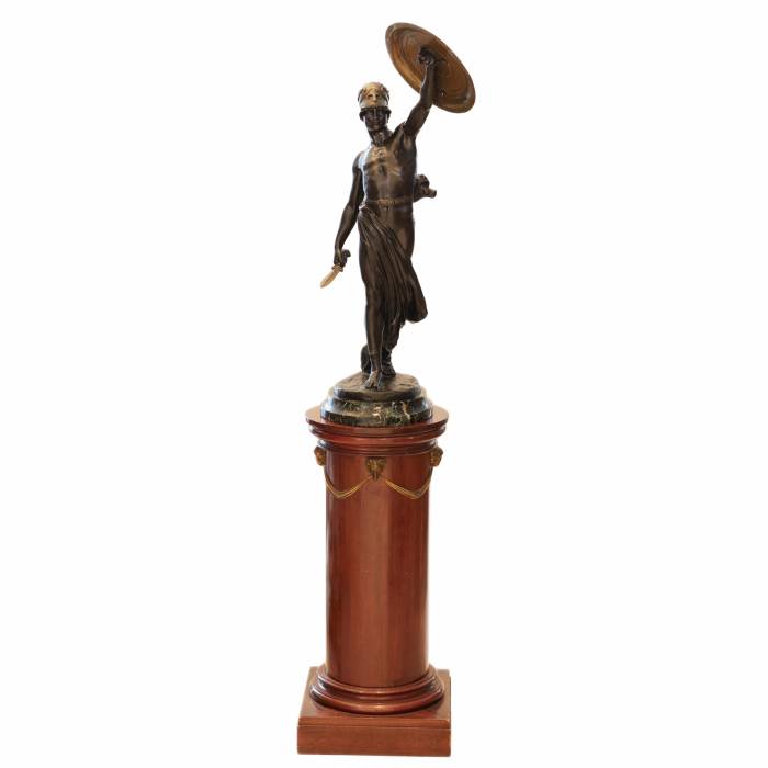 Бронзовая скульптура на постаменте. Гладиатор. Paul Philippe. Франция. Рубеж 19-20 века.