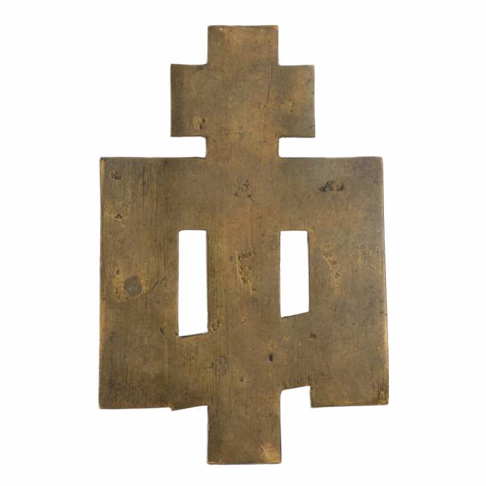 Bronzas krusta krucifikss ar trim emaljām. Krievija. 19. gadsimts. 