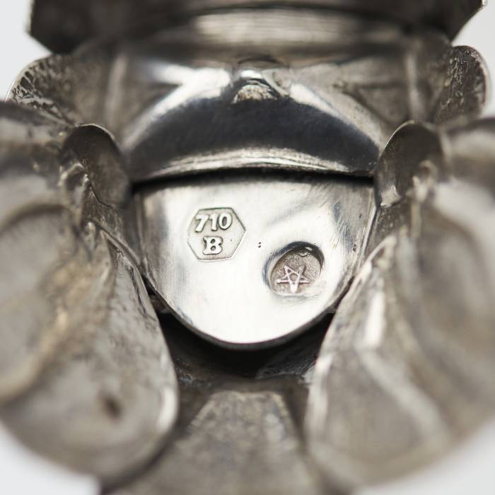 Figurine décorative Homard argenté. 20ième siècle. 