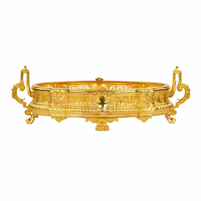 Жардиньерка золоченой бронзы в стиле Наполеон III. 19 век.