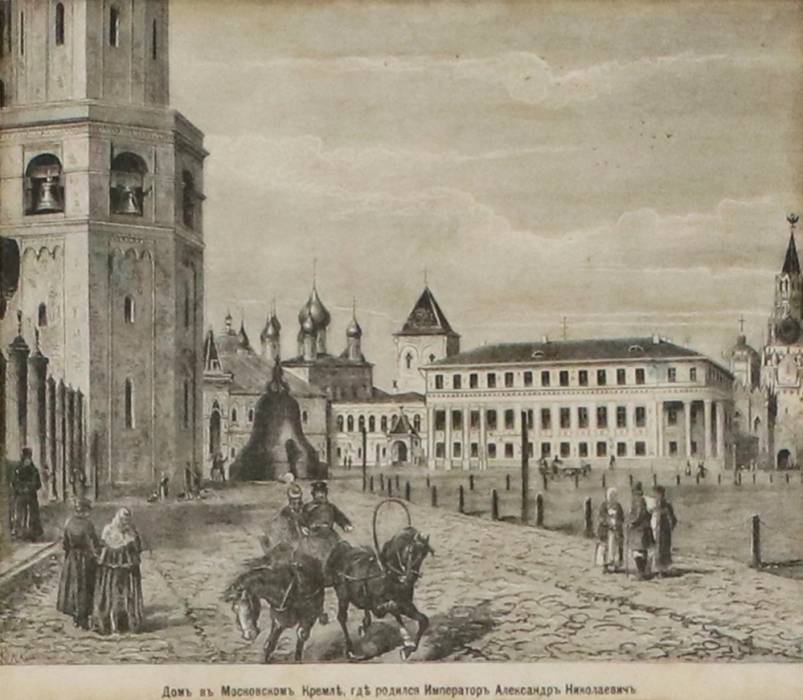 Engraving Moscow Kremlin