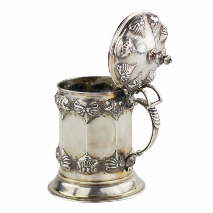 I. Nordberg. Russian, silver mug in the style of Roman-Gothic historicism. Petersburg. 1839 