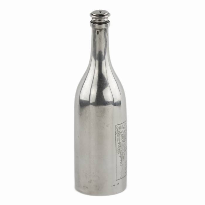 Russian silver bottle for vodka. State Table Wine. Peter Baskakov. Moscow 1899–1908 