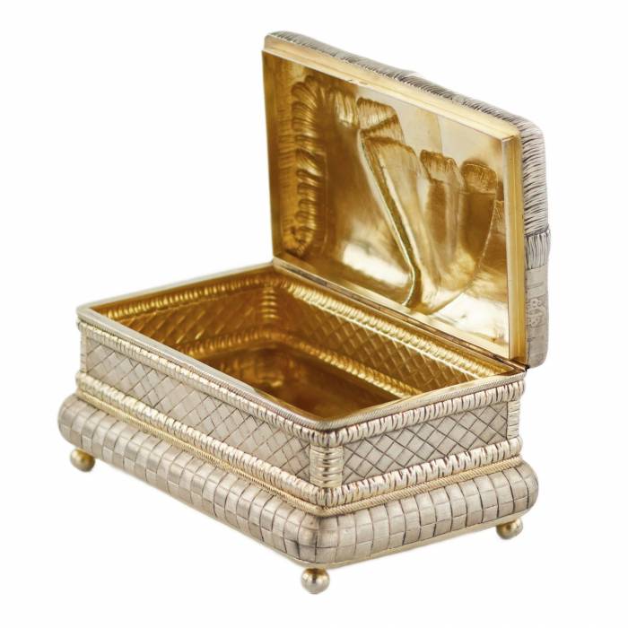 Peter Loskutov. Silver and gold-plated trick box. Moscow 1893.