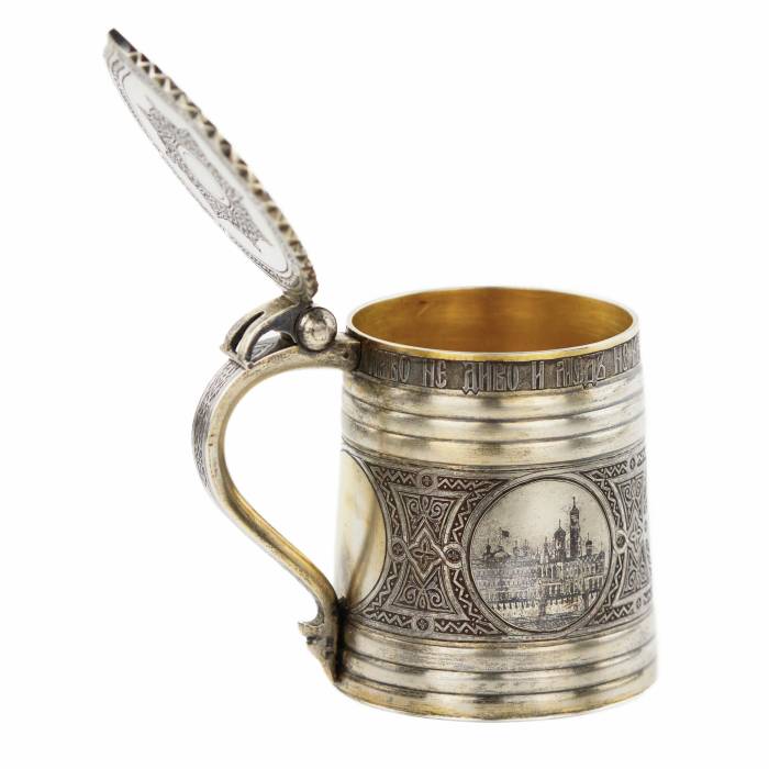Chope à bière russe en argent. P. Ovchinnikov. 1871 